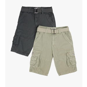 Raw X Boys Cargo Shorts  | 100% Cotton Belted Twill Boys, Teen and Youth Cargo Short |size 16