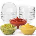 12 Pack Small Glass Bowls,Mini Glass Prep Bowls,1.5oz Small Ramekins,Stackable Condiment Containers,Clear Glass Ingredient Bowls,for Prep Dips,Ice Cream,Snacks,Candy Meal Prep Bowls,Dessert Bowls