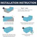 Cupuamon 2026 New Stretch Sofa Slipcovers Couch Cover for 3 Cushion Furniture Protector Sofa Covers with Elastic Bottom Jacquard Fabric Small Checks for Pets, Kids -Sofa, Beige