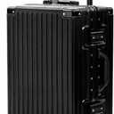 Carry On Luggage 22x14x9 Airline Approved, Zipperless Luggage Carry On, Hard Shell Suitcases with TSA Lock, Lightweight Carry On Suitcases with Aluminum Frame (black, 20inch)