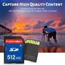 512MB SD Card (5 Pack), SD Flash Memory Cards UHS-I U1 Class 4 High-Speed Full HD Video Compatible with Digital Point-and-Shoot Cameras, HD Camcorders, DSLR and PC