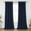 KEQIAOSUOCAI Navy Blue Blackout Curtains 108 Inches Long for Living Room Bedroom - Grommet Room Darkening Drapes Thermal Insulated Navy Curtain Panels for 2 Story Houes, Set of 2, 52W x 108L