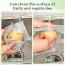 12PCS Non-Scratch Wire Dishwashing Rags, Multipurpose Wire Dishcloth, Silver Wire Cleaning Cloths for Home/Kitchen (Silver, 7.87 x 7.87 inches - 12PCS)