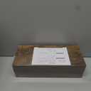 QEEIG Floating Shelves for Wall Bathroom Shelf Bedroom Kitchen Living Room Hanging Book Shelves Small Farmhouse Decor 16 inch Set of 3, Rustic Brown (015-BN3)