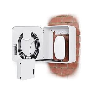 ChargeWrap EV Electric Vehicle Car Charger Cover Protector Tesla Wall Charging Station Cable Cord Holder Lock Box Indoor Outdoor