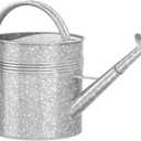 Galvanized Iron Watering Can for Indoor Plants, Oval Watering Cans for House Plant Garden Flower, Long Spout Water Can for Outdoor Watering Plants 9.46L 2.5 Gallon
