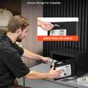 VEVOR 0.6 Cubic Feet Drop Safe, Drop Slot Safe Box with Password and Turn Knob, Heavy Duty Compact Cash Depository Box with a Front Lock Slot for Cash, Bank Slips, Jewelry, Documents, Bills, Black
