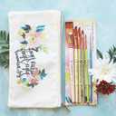 Travel Watercolor Brush Set  6 Piece Pouch Set for Beginners & Pros  Assorted Paint Brushes with Watercolor Detail & Dagger Brushes