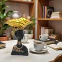 African Statues Tribal Woman Sculpture,9.5" Resin Figure Bust Figurine for Home Decor,Living Room/Table Top/Bookshelf/Coffee Tables(C01CD106)