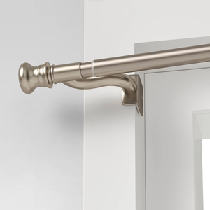 48"x84" Twist and Shout Easy Install Curtain Rod Brushed Nickel 