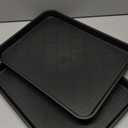 Boot Tray for Entryway Indoor, Heavy Duty Shoe Mat Tray 2 Packs, 16.7"x12.8" Waterproof Shoes Trays with Raised Edge, Outdoor Multi-Purpose Mats for Boots, Garden, Pets (Black)