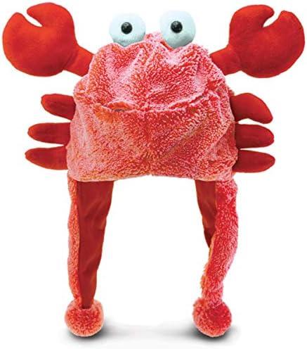 Puzzled Brown Moose Plush Hat - Super Soft Warm Hat With Ear Flaps, Cozy Fleece Winter Hat For Kids & Teens - One Size