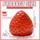 3Pcs Big Taba Squishies Strawberry, Cute Strawberry Squeeze Toys, Upgrade Fruit Squishies, Kawaii Sticky Stress Toy, Clear Fidget Toys, Valentines Gift for Kids, Teen Boys Girls Birthday Gift Ideas, 2.7 inches x 2.5 inches x 2.3 inches