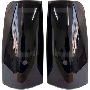WonVon Tail Lights Compatible with 2003-2006 Chevy Silverado 1500 2500 3500 2007 Classic, C-Type LED Tube Black Smoked Lens Rear Brake Lamps OE Replace GM2800174, GM2801174