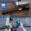Cinlinso Rechargeable LED Flashlights High Lumens, 99,000 Lumens Super Bright Flash Light with 7 Modes, Powerful Handheld Waterproof Flashlights for Home Emergencies, IPX6 Waterproof