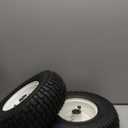 (2-Pack) 16x6.50-8 Pneumatic Tires on Rim - Universal Fit Lawn Mower and Yard Tractor Wheels - With Chevron Turf Treads - 3" Centered Hub and 3/4" Bushings - 396 lbs Max Weight Capacity