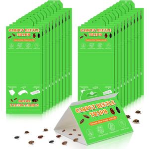 20 Pack Carpet Beetle Traps, Indoor Sticky Glue Traps for Carpet Beetles, Larvae & Other Crawling Insects Non-Toxic Sticky Trap Monitoring Solution