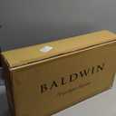 Baldwin Torrey Pines, Front Entry Handleset with Interior Lever, Featuring SmartKey Deadbolt Re-Key Technology and Microban Protection, in Satin Brass