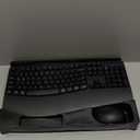 Wireless Keyboard and Mouse Combo,2.4G Full Size Wave Keys Ergonomic Keyboard with Wrist Rest for Natural Typing, 3 DPI Adjustable Ergonomic Silent Mouse for Computer/Laptop/Windows/Mac (Black)