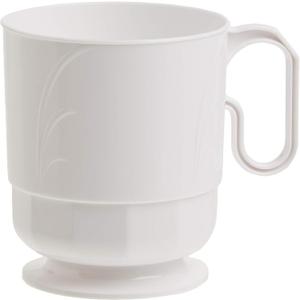 Lillian Signature Collection 40 Count Elegance Coffee Mug, 8-Ounce, White