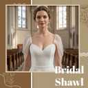 Bridal Cape Sheer Tulle Shawl Wrap Shrug Elegant Wedding Cape Dress Cover Up for Women Girls