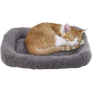 LESYPT Cat Bed 15" x 10" Non-Slip Pet Bed for Curled Sleep, Machine Washable Indoor Cat Mat for Crate Carrier Tree Windowsill, Size S