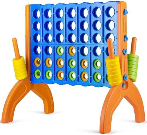 Ayeboovi Giant 4-in-A-Row, Jumbo 4-to-Score Yard Game for Kids and Adults Indoor Outdoor Party Family Connect Game Set with Quick Release Slider & Carrying Bag Ayeboovi Giant 4-in-A-Row, Jumbo 4-to-Score Yard Game for Kids and Adults Indoor Outdoor Party Family Connect Game Set with Quick Release Slider & Carrying Bag