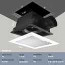 Bathroom Exhaust and Ventilation Fan 88CFM, Ultra-quiet Bath Fan Ceiling Mount Exhaust Fan 1.2Sones Household Bathroom Vent Exhaust Fan