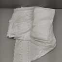 Fresh Ideas Eyelet Bed Skirt, Ruffled Design, 14 Inch Drop, Embroidered Scalloped Edge, Full, White