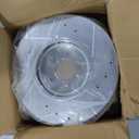 Power Stop K7767 Front Z23 Carbon Fiber Brake Pads with Drilled & Slotted Brake Rotors Kit For Mercedes-Benz E550 2007-2009 [Model Specific]