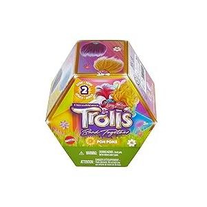 Mattel DreamWorks Trolls Band Together Rainbow Pom Poms Keychains with Surprise Mini Doll, Rainbow Series 2, Set Of 2