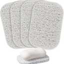 4PCS White Soap Holder PadBPA-Free Savers Pads for Soap Dish,Easy to Clean Soap Lifting Pads Suitable for Shower Kitchen Bathroom Bathroom Travel Hotel Cleaning Products