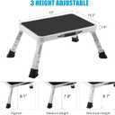 Jocauto Folding Step Stool, Height-Adjustable Step Stool with Non-Slip Platform, Step Ladder for Adults or Kids in Kitchen, Home, 330 Lbs Capacity