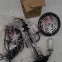 Plug in Modern 3-Light Black Chandelier with Glass Crystals, Candle Style Pendant Light Fixtures for Living Room, Girls Room, Kitchen Island, Entryway