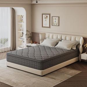 12-Inch Twin Mattress,Memory Foam and Spring Hybrid Mattress, Medium Firmness, Lumbar Support, Suitable for Home Bedrooms and Hotels, Boxed, with Pressure Relief and Sound Insulation Features