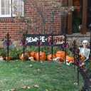 Vercraft 10 Pack Halloween Fence Yard Outdoor Decorations, Bat