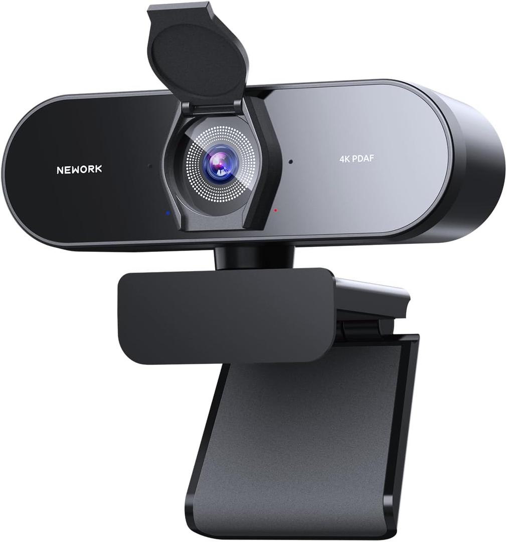4K Webcam for PC with PDAF & CDAF Dual-autofocus, Ultra 4K HD, 2 Noise Reduction Mics, Auto Light Correction, USB-A, Privacy Cover, 79FOV, Streaming Camera for PC, Mac, Laptop, Video Calls