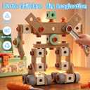 CUTE STONE Kids Tool Set with Electronic Drill, 168Pcs Tool Kit with Construction Vest and Tool Box, Montessori Toys Educational Construction Toy, Pretend Play Building Toy Gift for Toddler Boys Girls
