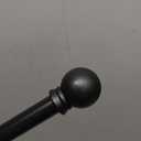 TONIAL Curtain Rod 32 to 58 Inch(2.6-4.8ft), Telescoping Splicing 3/4 Drapery Rods for Windows 20 to 53 Inch(1.7-4.4ft), Decorative Single Rod with Small Cap Finial, Black