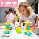 Educational Insights Teacup Pile-Up - Relay Race Games for Kids, Gross Motor Preschool Games for 4 Year Olds, Birthday Party Activities, Matching and Patterning Toddler Game