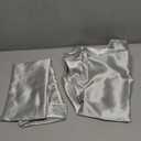 2 Pcs Satin Pillowcase for Cervical Pillow, Gray Silky Cervical Pillow Case Contour Pillow Case Cover with Zipper, Smooth Ergonomic Pillowcase for Neck Pillow Cover