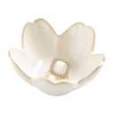 Flower Ring Holder Dish, Ceramic Jewelry Tray Dish, Small Trinket Dish, Jewelry Plate Bowl, Cute Jewlery Ring Holder Dish, Aesthetic Room Decor, Christmas Birthday Gifts for Women, 1 pack (white)