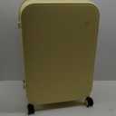 mixi Luggage Suitcase with Spinner Wheels, Hardside Rolling Suitcase PC with Cover & TSA Lock Lightweight Travel Case 26in Checked in, Lark Yellow