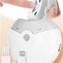 OUKEELAR Electric Automatic Nail Clipper & Trimmer 2 in 1 with Nail Clip Storage,Rechargeable Premium Heavy-Duty Quiet Nail Polisher with Safety LED Light for Professional Manicure & Trimming