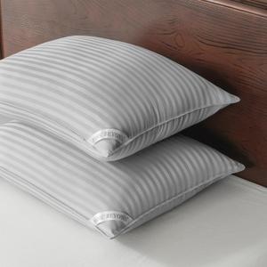 Basic Beyond King Size Pillows - Down Alternative, Soft Pillows Set of 2 for Back, Stomach or Side Sleepers, Silver, 20x36 Inches