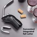 OXO Steel Vertical Lever Corkscrew with Removable Foil Cutter