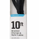 Cell Candy 10 Ft Braided Charge For Micro USB Black