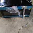 SHARP SMO1754JS Over the Range Microwave Oven with 13.6" Carousel Turntable, 30-inch, 1.7 Cubic Feet, 1,000 Watt, 300CFM Fan, Sensor Cooking, Edge to Edge Black Glass with Stainless