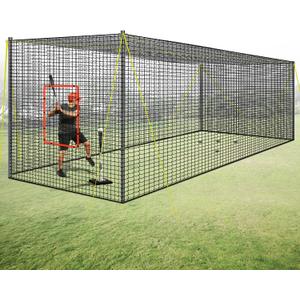 Portable Baseball & Softball Batting Cage,22FT x 12FT x 8FT Batting Cage Net With Pitching Machine Hole,Detachable Door,Target,And Guide Ropes,Easy Setup Batting Cages For Backyard,Park,Field