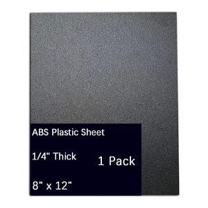 1 Pcs Black ABS Plastic Sheet 8" x 12" x 1/4" Thick (6mm),Thin Rigid Sheet ABS Plastic Board for Sign, Craft, DIY Display Project